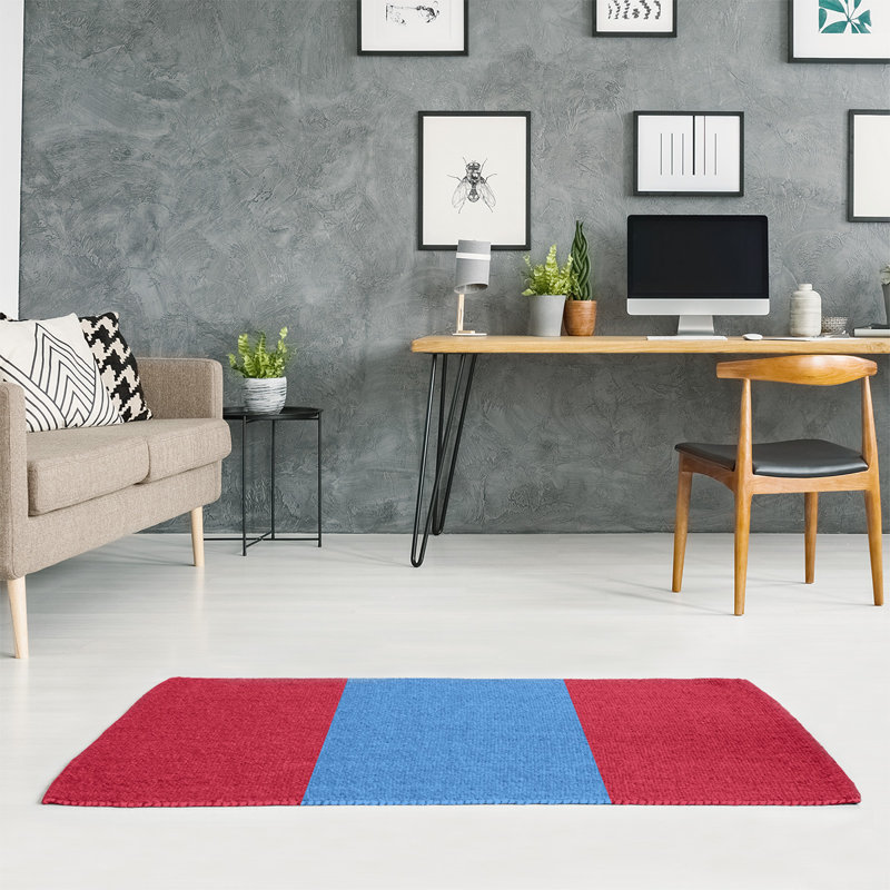 Tapis en poly retour à rayures de football houston, Rectangle 8 pi x 10 pi