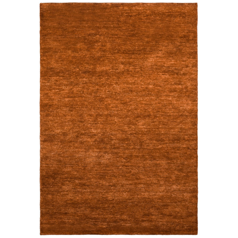 Ferrera Hand Knotted Jute/Sisal Brown Area Rug, Rectangle 4' x 6'
