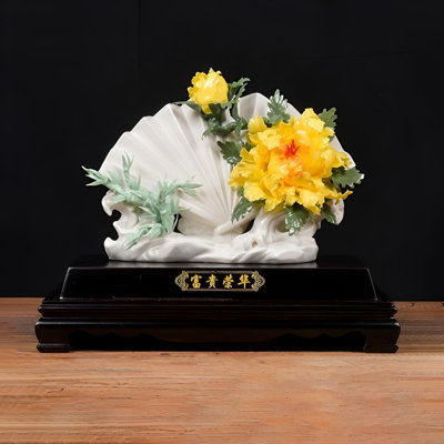 Luxueux vase floral en porcelaine - Décoration exquise de feng shui pour le salon