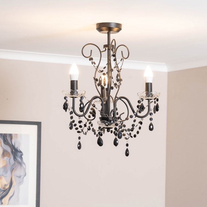 Raglesville Chandelier, Black, No