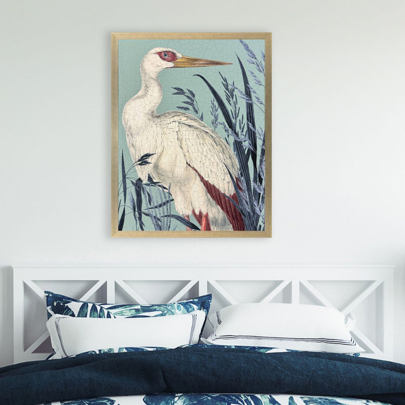Coastal Paradise Stork, art encadré