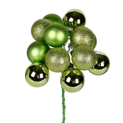 12" Ball Ornament Christmas Pick