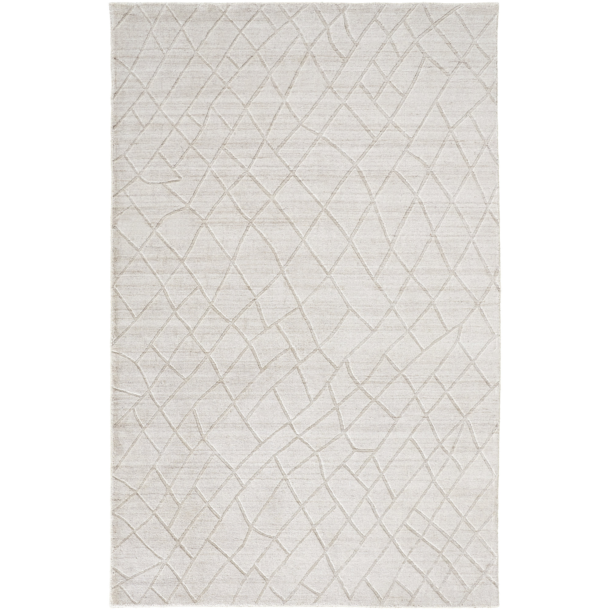 Kentoria Handmade Viscose Ivory/Gray Rug, Rectangle 12' x 15'