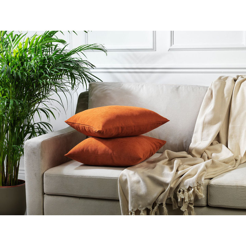 Indoor / Outdoor Square Scatter Cushion Cover - 1PC, 30 x 50cm, Burnt orange