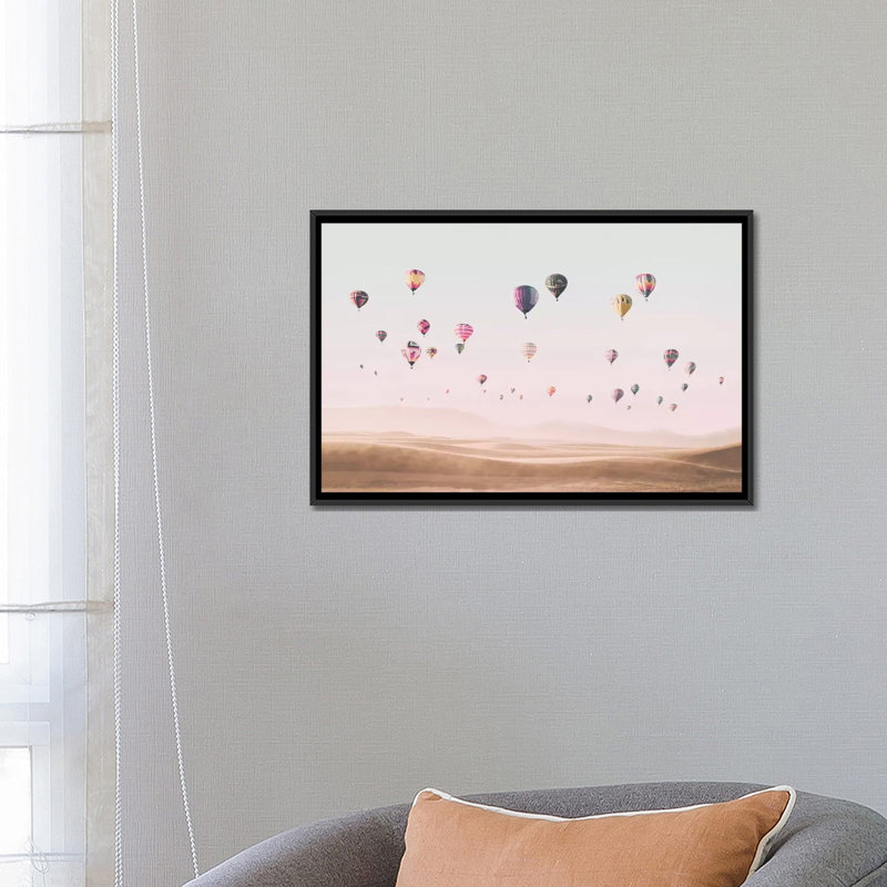 « air balloons », photographie, H 18 po x l 26 po x P 1,5 po, Toile avec cadre noir