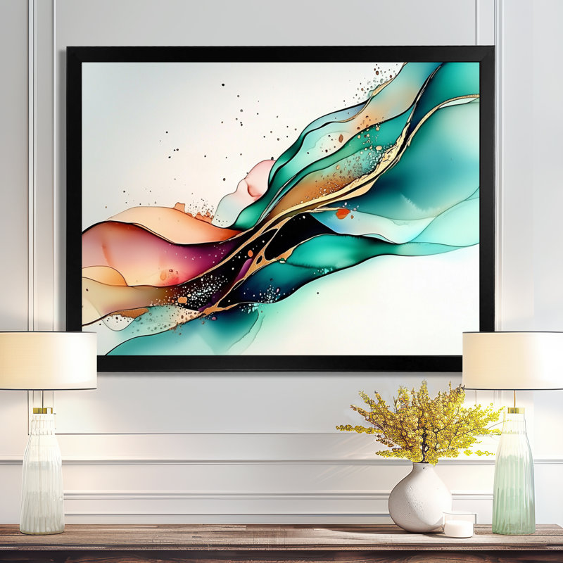 «Ethereal Violet», impression sur art abstrait moderne, Reproduction encadrée d'une seule photo sans pass, Noir
