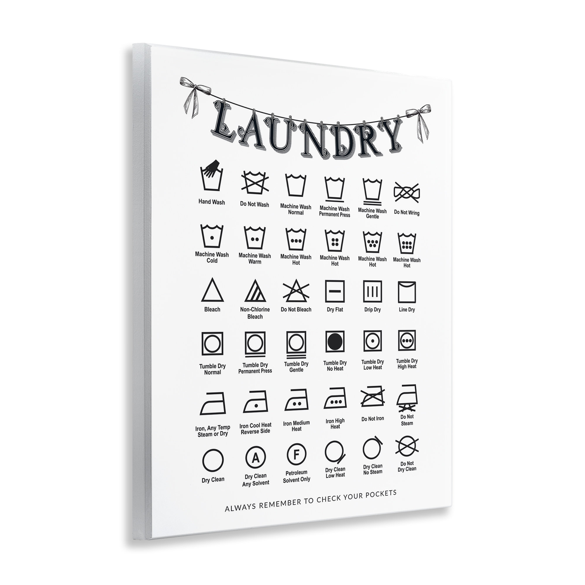 Ophelia & Co. Vintage Style Laundry Symbols Wall Plaque, design by ...