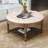 Large Round Waterproof Ottoman Coffee Table-713096451