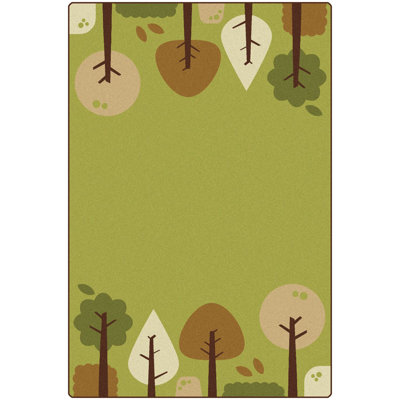 Tranquil Trees Kids Decorative KIDSoft™ Tufted Green Area Rug