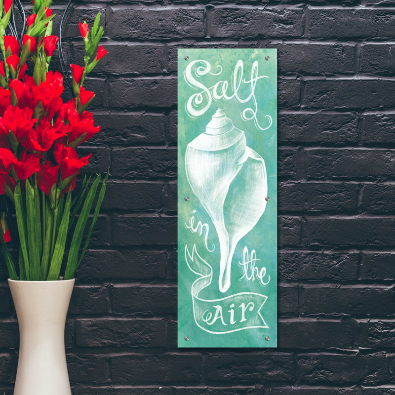 Art mural en verre «Seashell» par Mary Urban, H 36 po x l 12 po