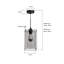 Ajla Black Single Frame Style Industrial Pendant with Glass Shade