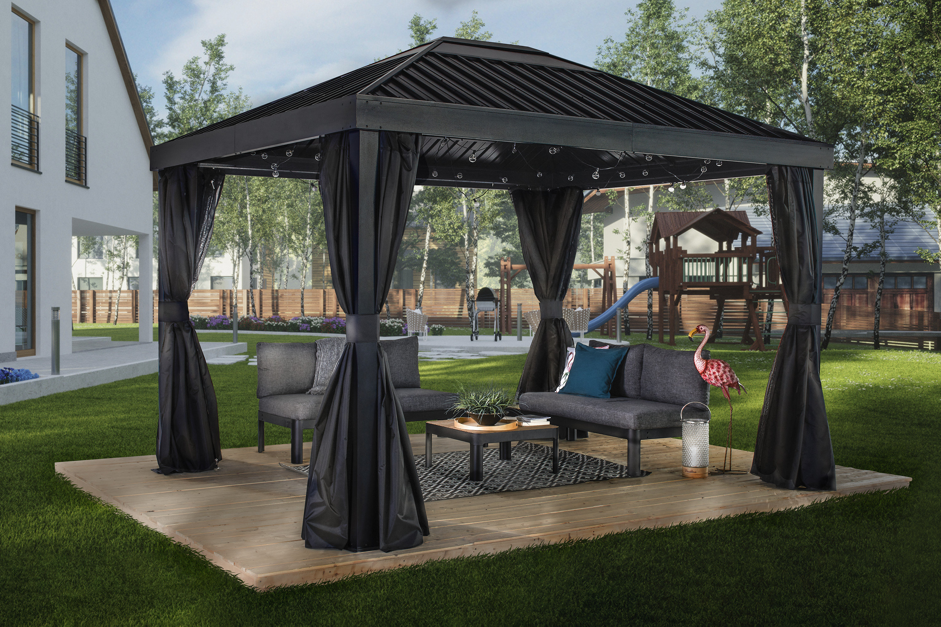 Gazebo Curtains 10x10 Sojag Curtains For Monaco/Messina/Mykonos - Main Image