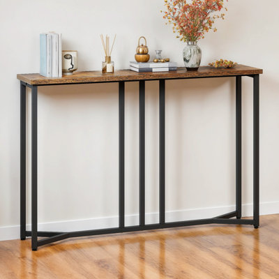 Set Of 2 Console Table, Slim Console Table For Hallway, Metal Frame, Sofa Table