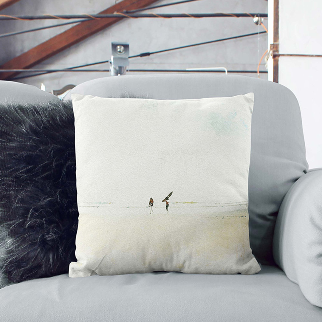 Heading to the Surf in Abstract Cushion with Filling