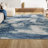 Ciasia Abstract Two-Tone Modern Blue/Cream Rug-69807176