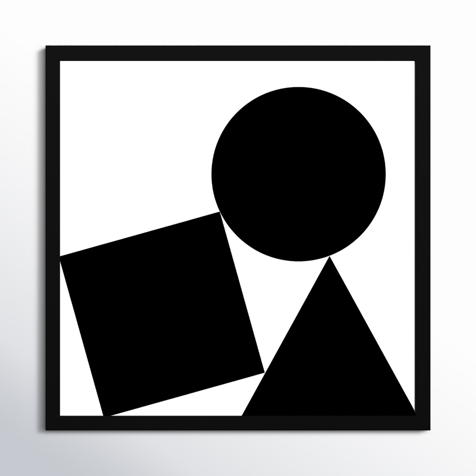 Shapes by AM Framed Wall Art, Black Framed, 44" H x 44" W