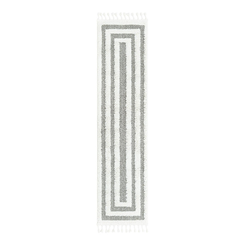 Geometric Indoor Rug, Runner 2' x 8'