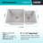 32" x 19" Platinum Quartz Kitchen Sink, 60/40 Double Bowl Sink, Drop-in Sink, Undermount Sink, Granite Kitchen Sink-101427312