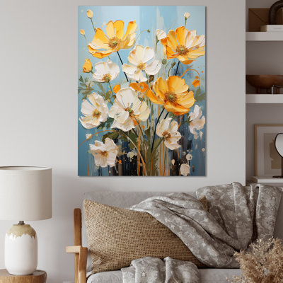 " Yellow And White Buttercups Neon Sunshine I "