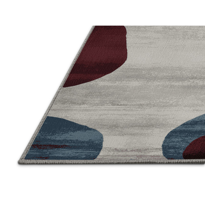 Tapis gris aquarelle lavable à la machine