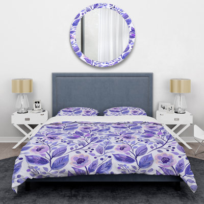 Purple Flower Lavender Delight II - Modern Duvet Cover Set