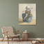 "Femme assise avec un joug sur les épaules" par W. Barthautz - Art mural sur toile tendue avec châssis-614887975