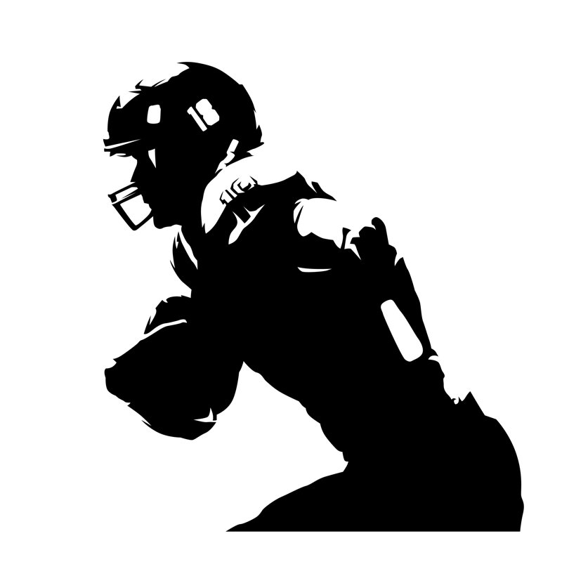American Football Player by Msan10 - Wrapped Canvas Print, 122cm H x 122cm W x 3.8cm D