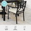 Martha Stewart Lily Pond All-Weather Steel Frame Stackable Patio Armchair With Cushion