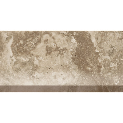 Tratorria 6" X 12" Porcelain Stone Look Cove Base Tile Trim