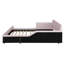 Lit plateforme Elowen Modern Glam avec bureau intégré et rails de sécurité-1898983941-1898983943
