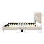 Lit en tissu dans une boîte, grand lit tapissier avec tête de lit, 65,17 po Largeur, profondeur de 83,52 po, hauteur de 42,91 po, poids de 72,03 lb