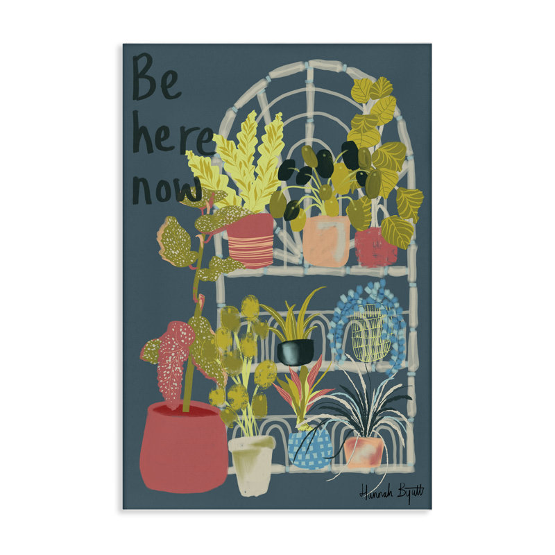  Be Be Now, plante, art mural sur toile par Hannah Byatt, H 36 po x l 24 po