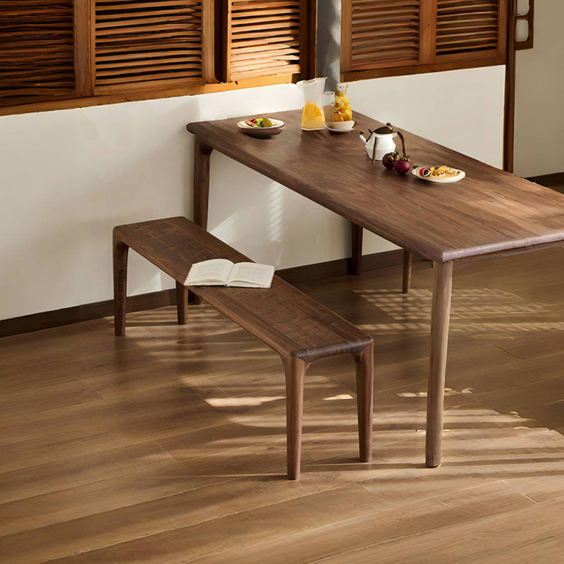 Modern Style Solid Wood Bench Solid Wood Bench, 17.71" H x 62.99" W x 12.59" D