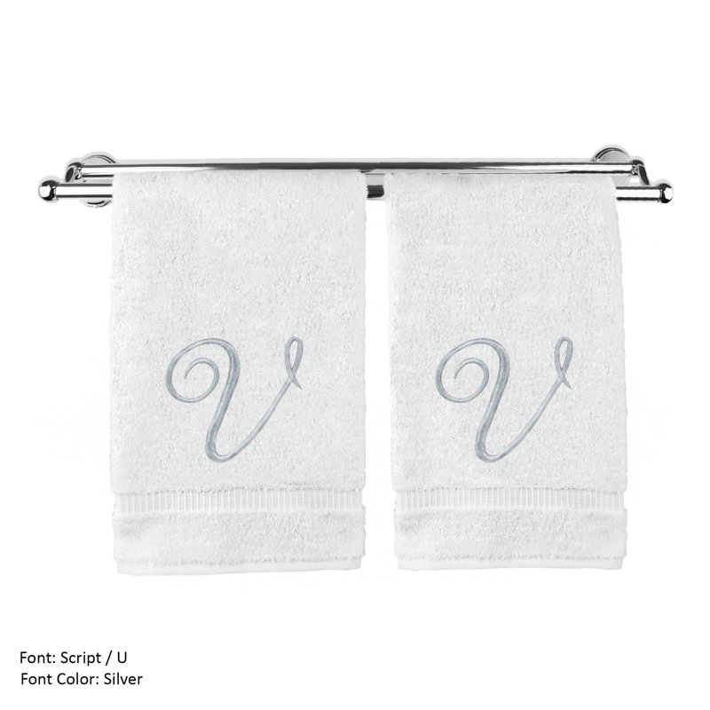Super Plush Hand Towel, White/Silver, V