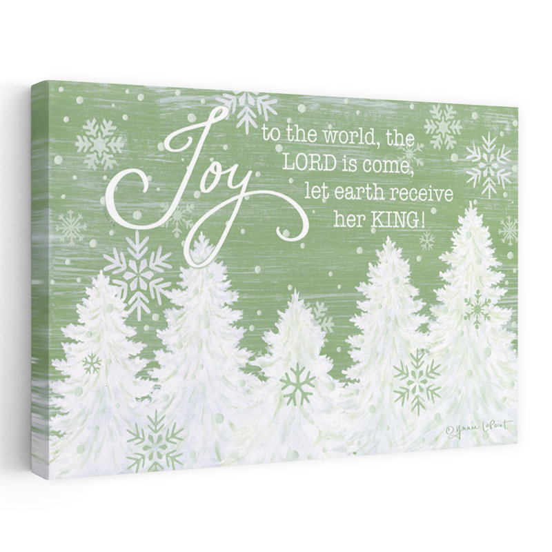 «Joy to the world», art contemporain de paysage hivernal abstrait, H 24 po x l 16 po