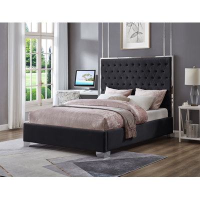 Lit plateforme tapissier Jeslene Kolab