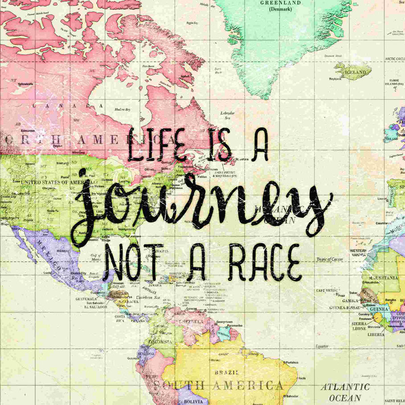 Globe Journey - Impression sur toile tendue, H 36 po x l 36 po