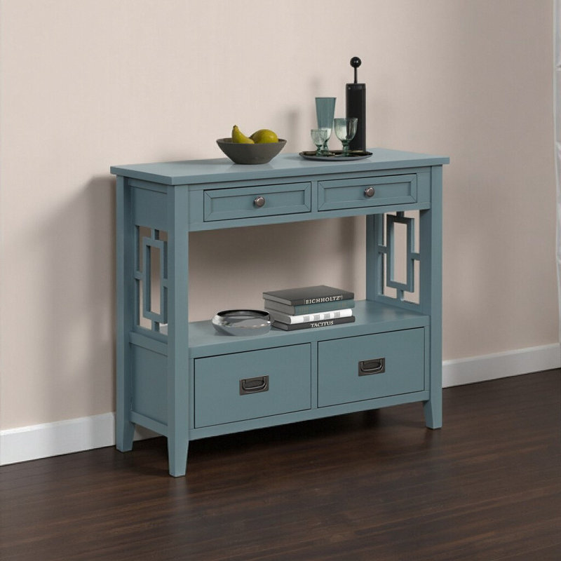 Bonnay 4 - Drawer End Table, Blue