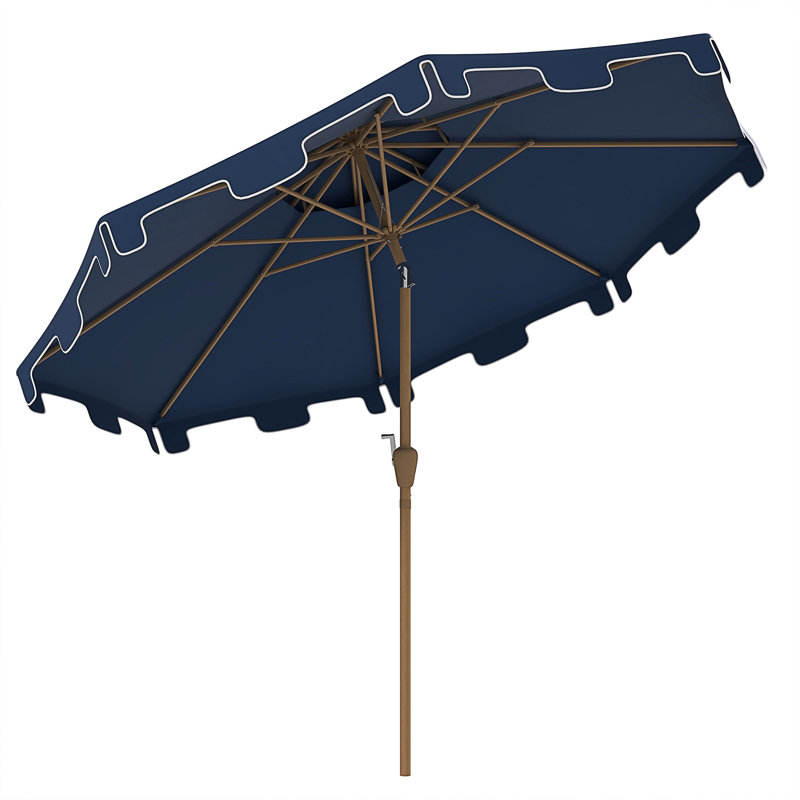 Parasol de patio 9 pi Outsunny, Bleu très foncé