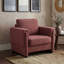 Fauteuil d'appoint rembourré à accoudoirs carrés-1026275938