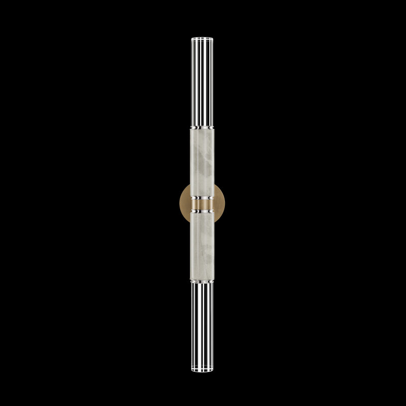 Applique murale H 34 po Antonia, Feuille d'or / nickel / fumée