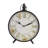 Rustic Analog Metal Tabletop Clock in Brown/Black/Blue