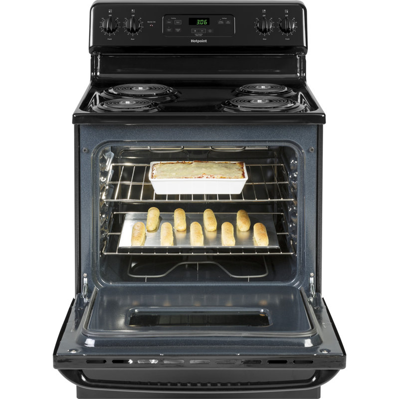 Hotpoint 30" 5 cu. ft. Freestanding Electric Range, Black