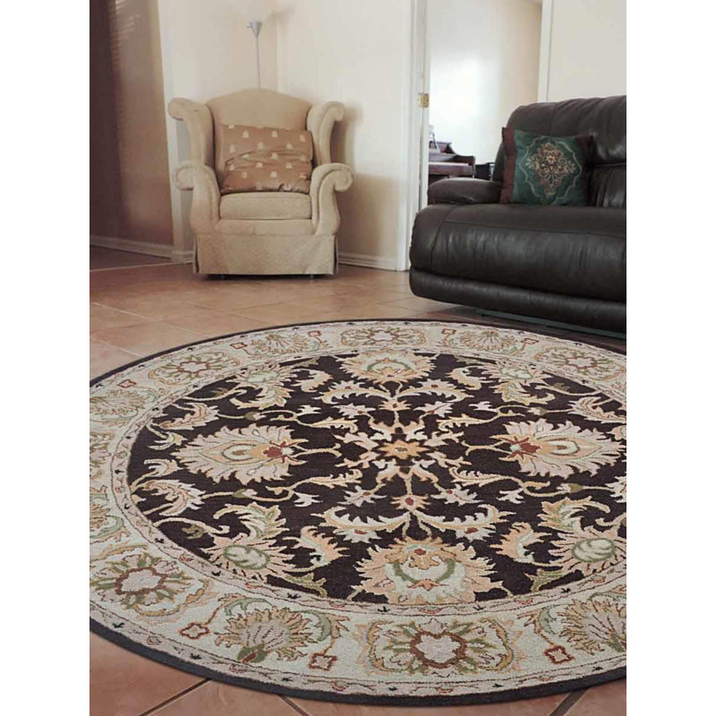 Tapis ronds en laine touffetés à la main Beachampton, Rond 8 pi