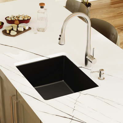 Karran Quartz 24-3/8'' X 19-1/8'' Single Bowl Undermount Kitchen Sink