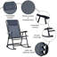 Ensemble de chaises berçantes d'extérieur 3 pièces