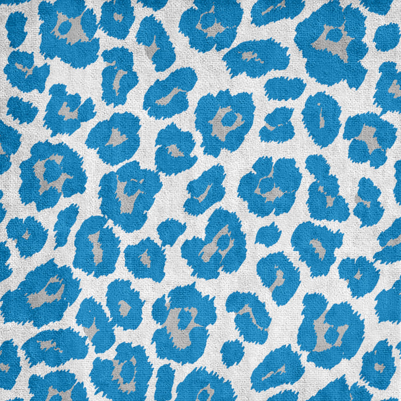 Serviette de bain Garp, Blanc / argent / bleu Carolina / blanc, Mélange polyester-coton