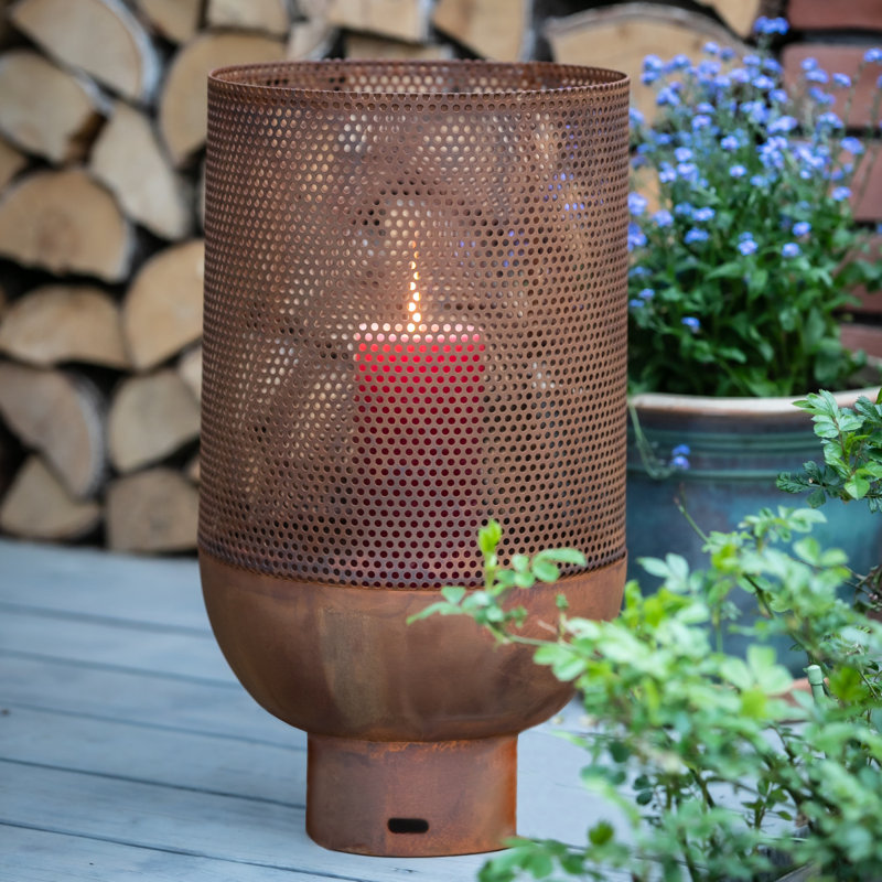 Pasman Round Steel Smokeless Fire Pit, Raw