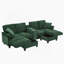 Canapé modulaire moderne en forme de U avec repose-pieds, porte-gobelets et ports USB pour un salon confortable et fonctionnel-1178651428