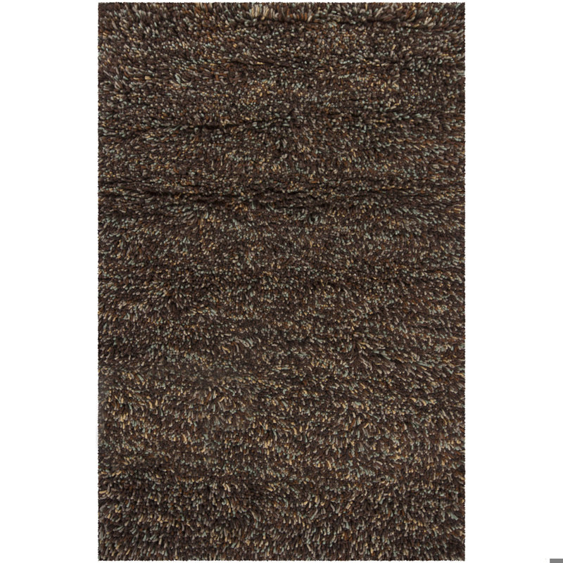 Salzer Authentic Hand-Woven Handmade Tan, Yellow, Brown, Green, Orange, Beige & Gold High Pile Modern Shag Wool Area Rug